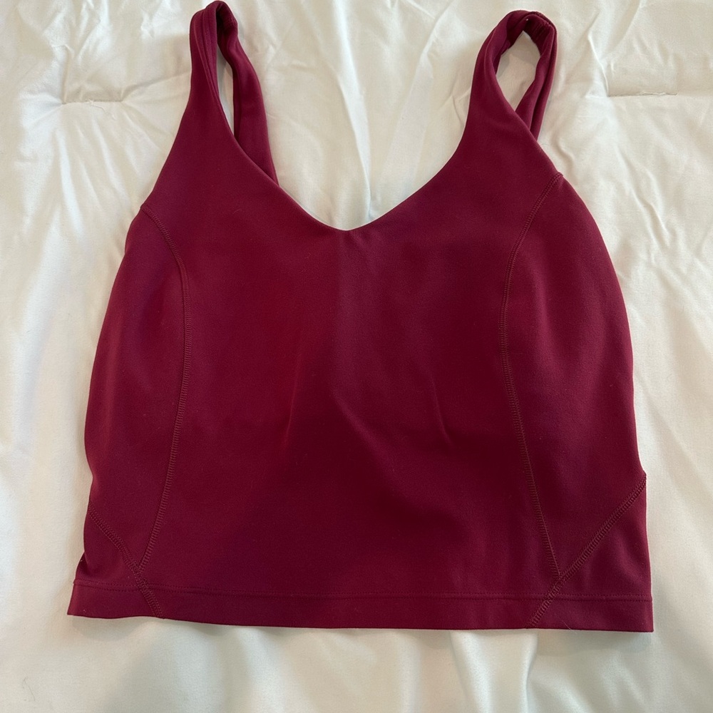 Lululemon Red Sports Bra Seamless Wireless Comfort